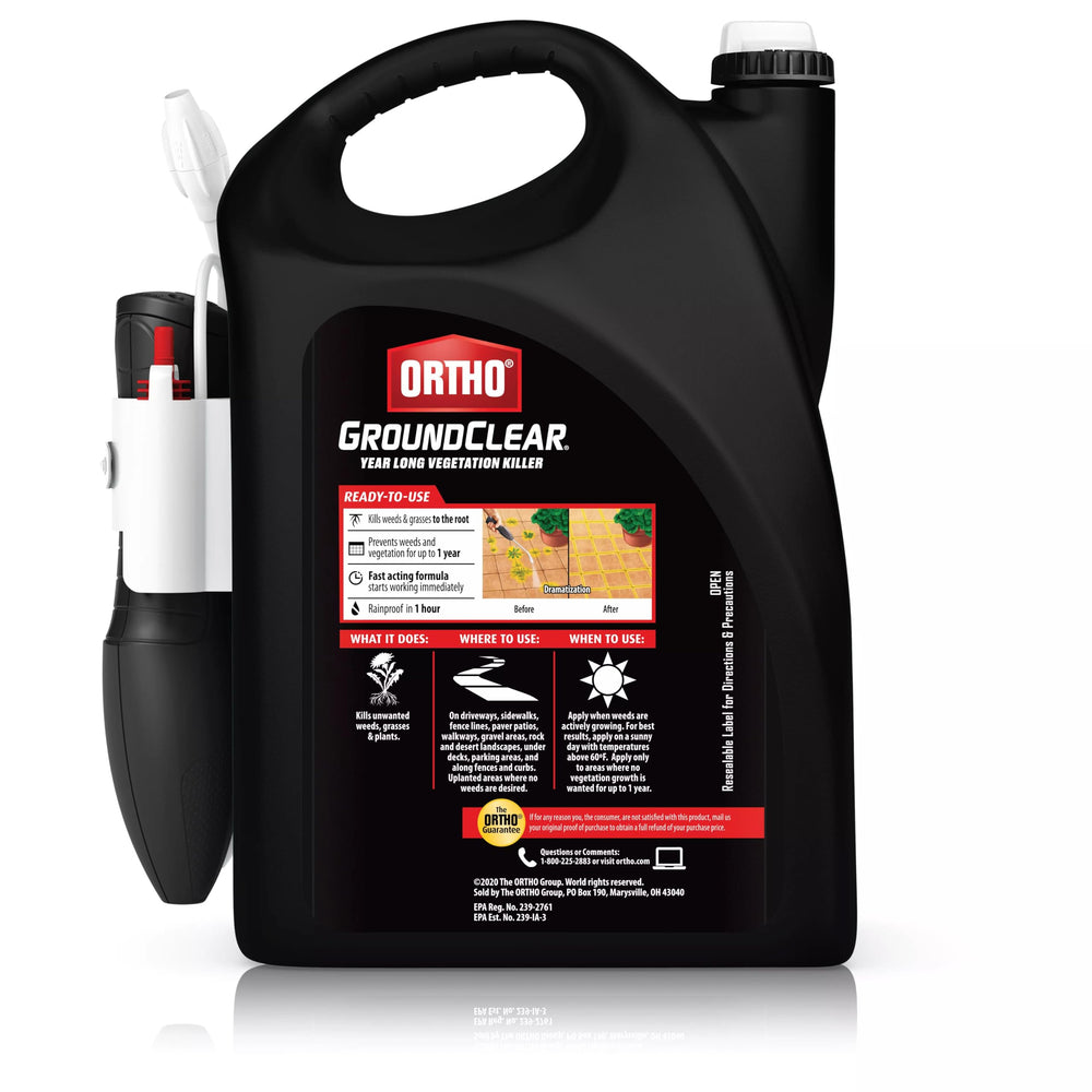 Ortho GroundClear ideal for under decks, fences, curbs, and edge areas