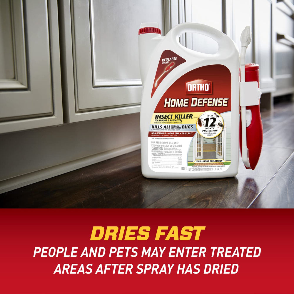 Ortho Home Defense continuous spray delivers broad coverage.