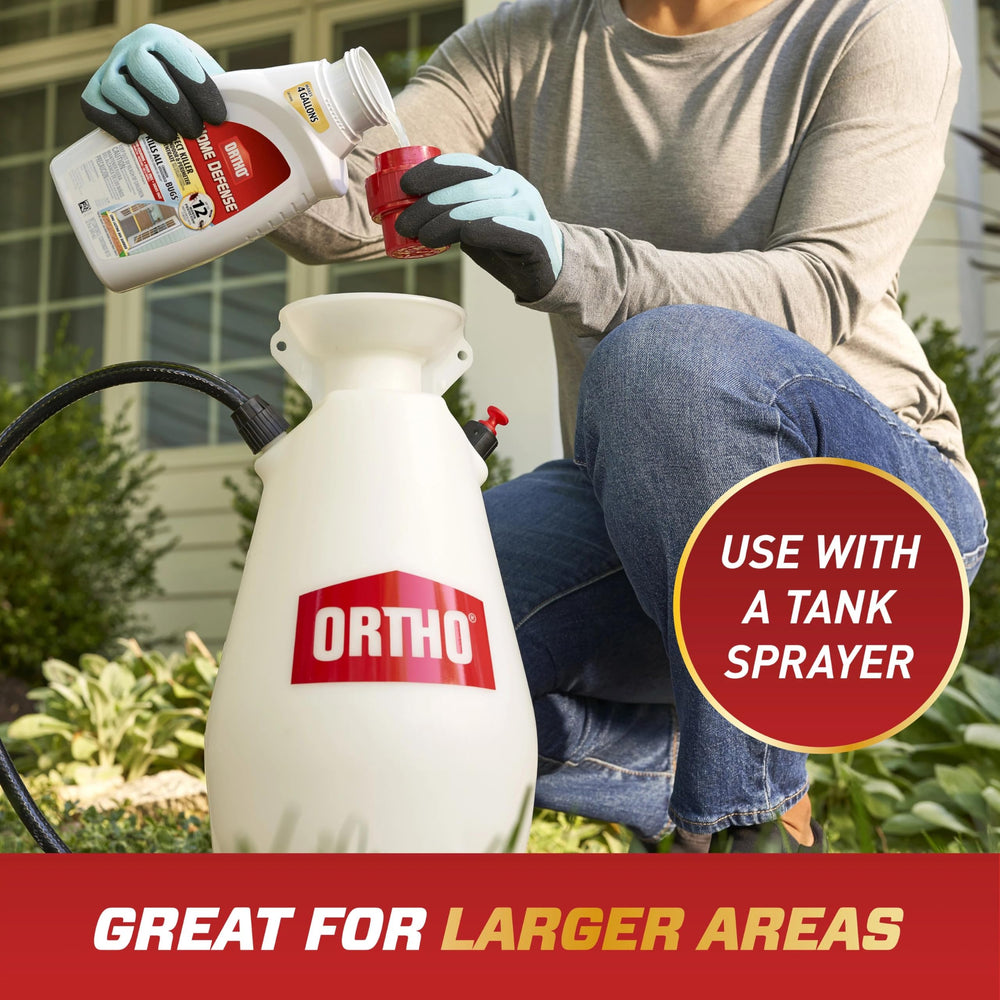 Ortho Home Defense concentrate to be diluted with water for versatile application