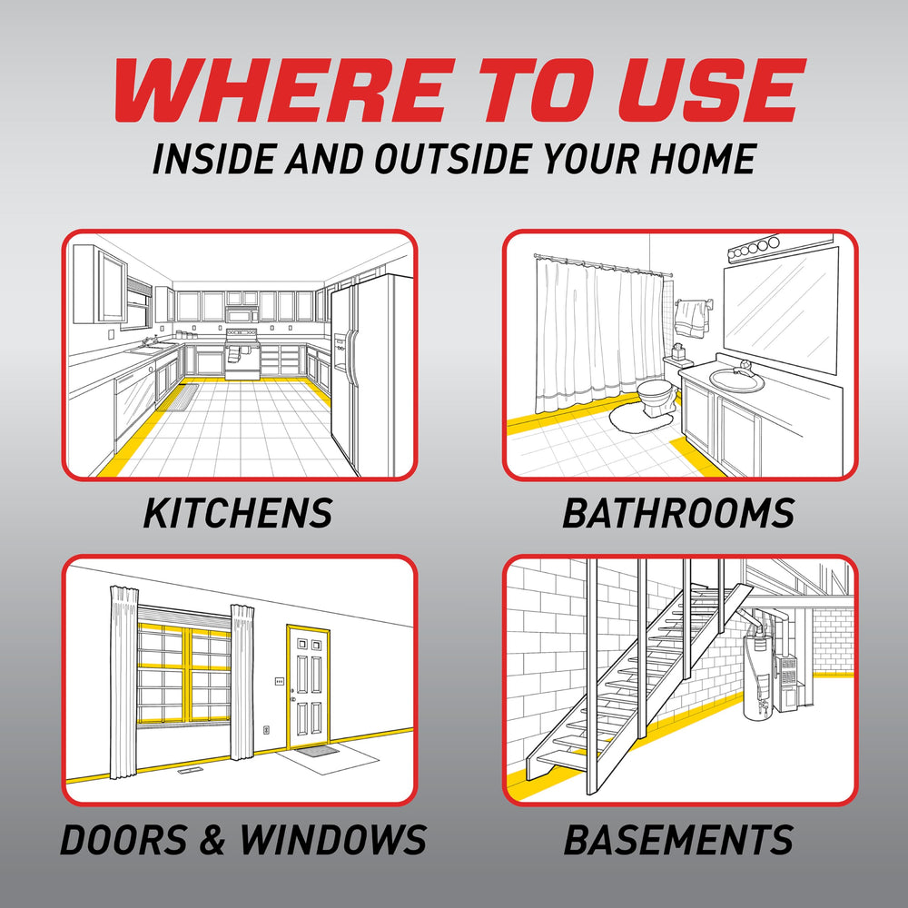 Ortho Home Defense Max ant-killer targets ants around kitchens and entryways.