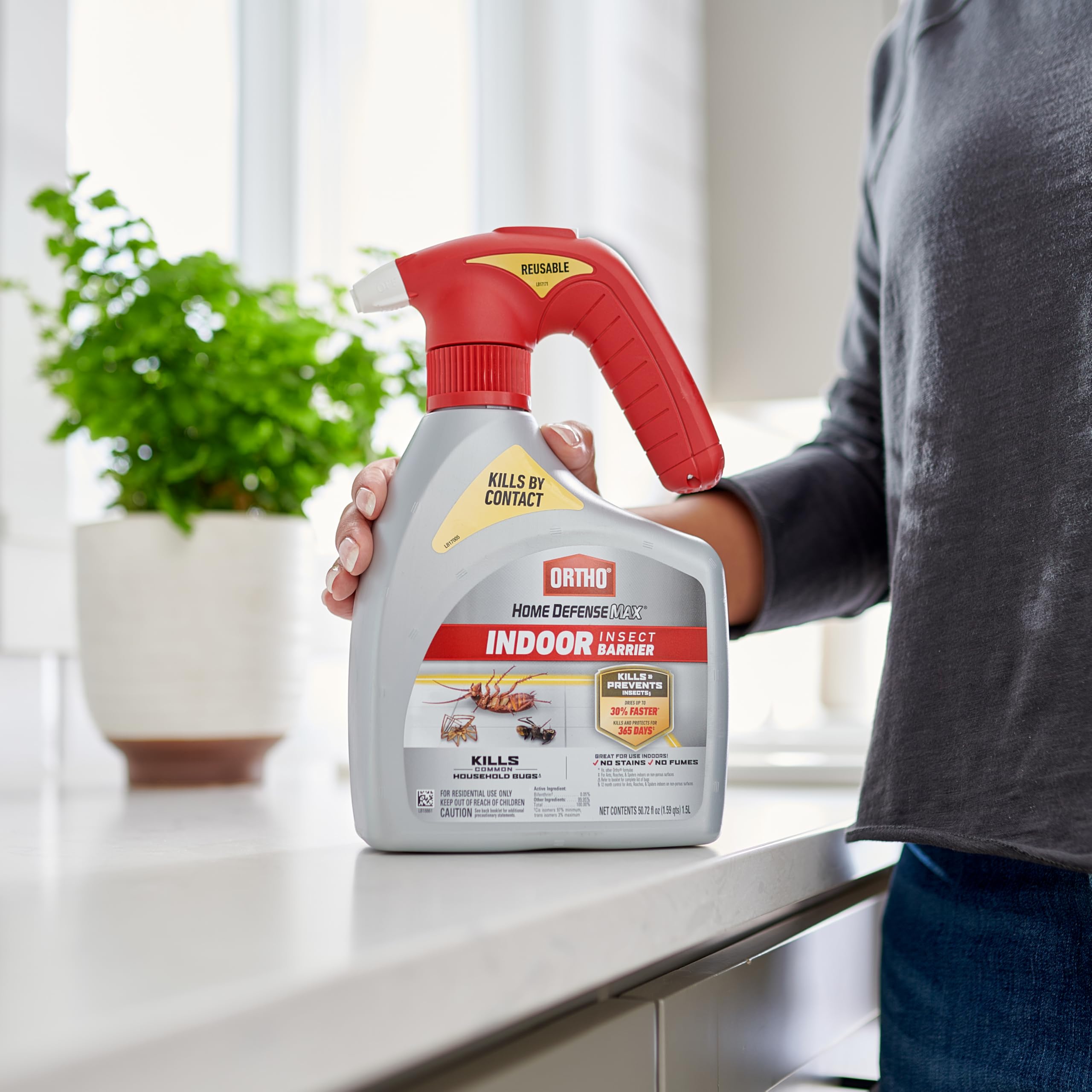 Ortho Home Defense Max safe for pets and people after drying