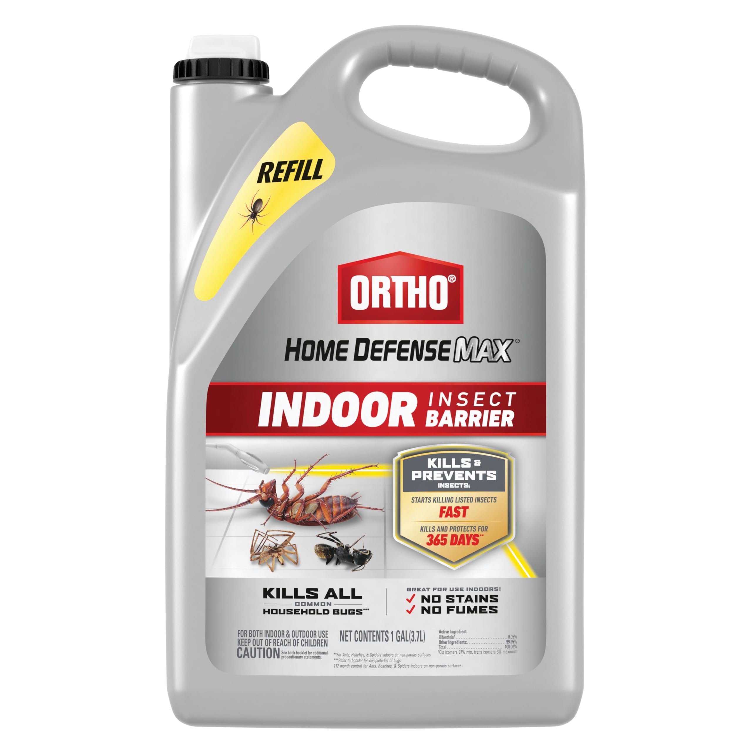 Ortho Home Defense Max refill bottle for fast indoor pest control.