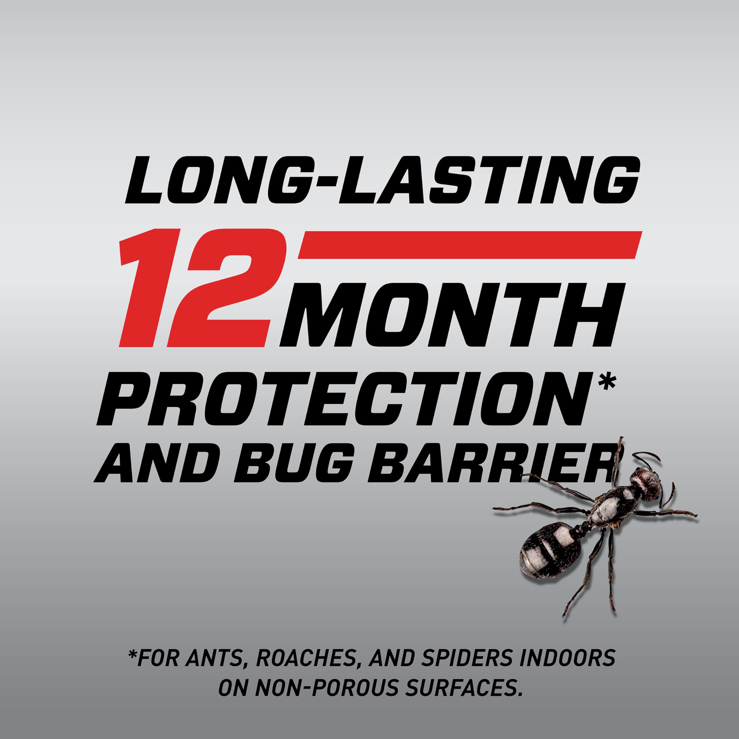 Ortho Home Defense Max roach-killer helps reduce roach activity on treated surfaces.
