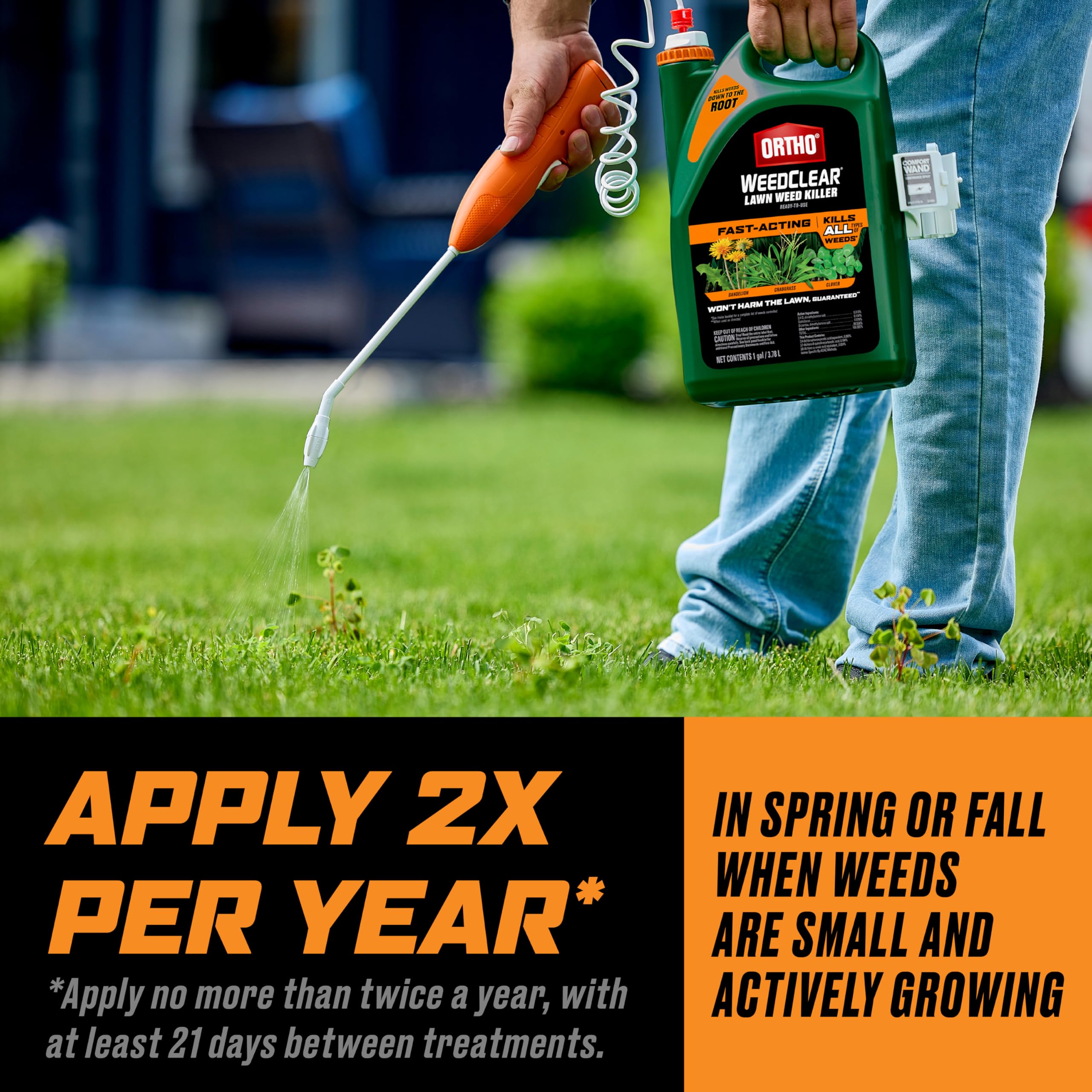 Ortho WeedClear compatible with Bermudagrass, Fescues, and Kentucky Bluegrass