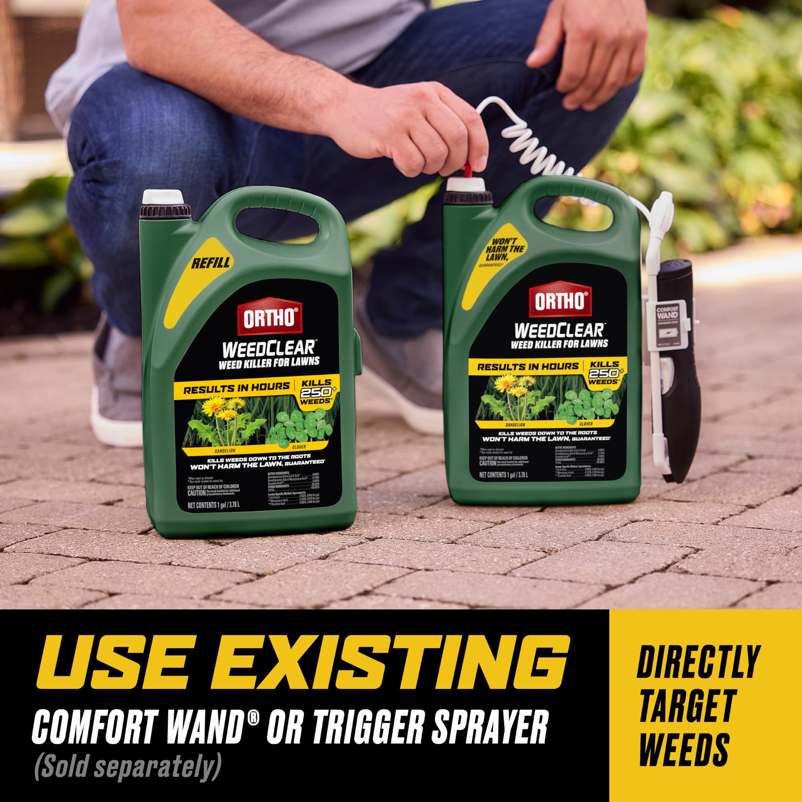 Ortho WeedClear is rainproof in 1 hour for dependable performance.