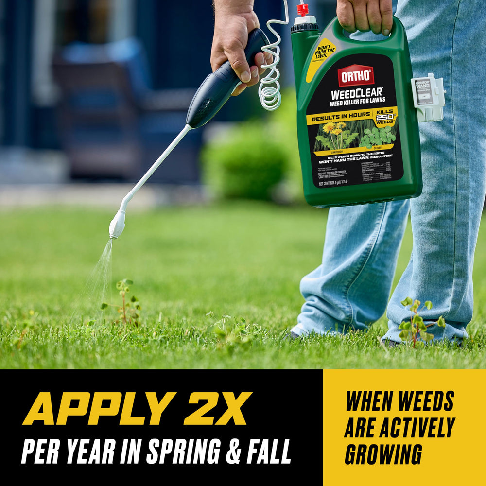 Ortho WeedClear rainproof action after drying helps protect treated areas.