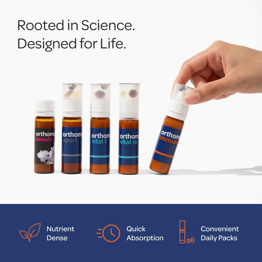 Orthomol Immun pack contents show convenient all-in-one daily routine