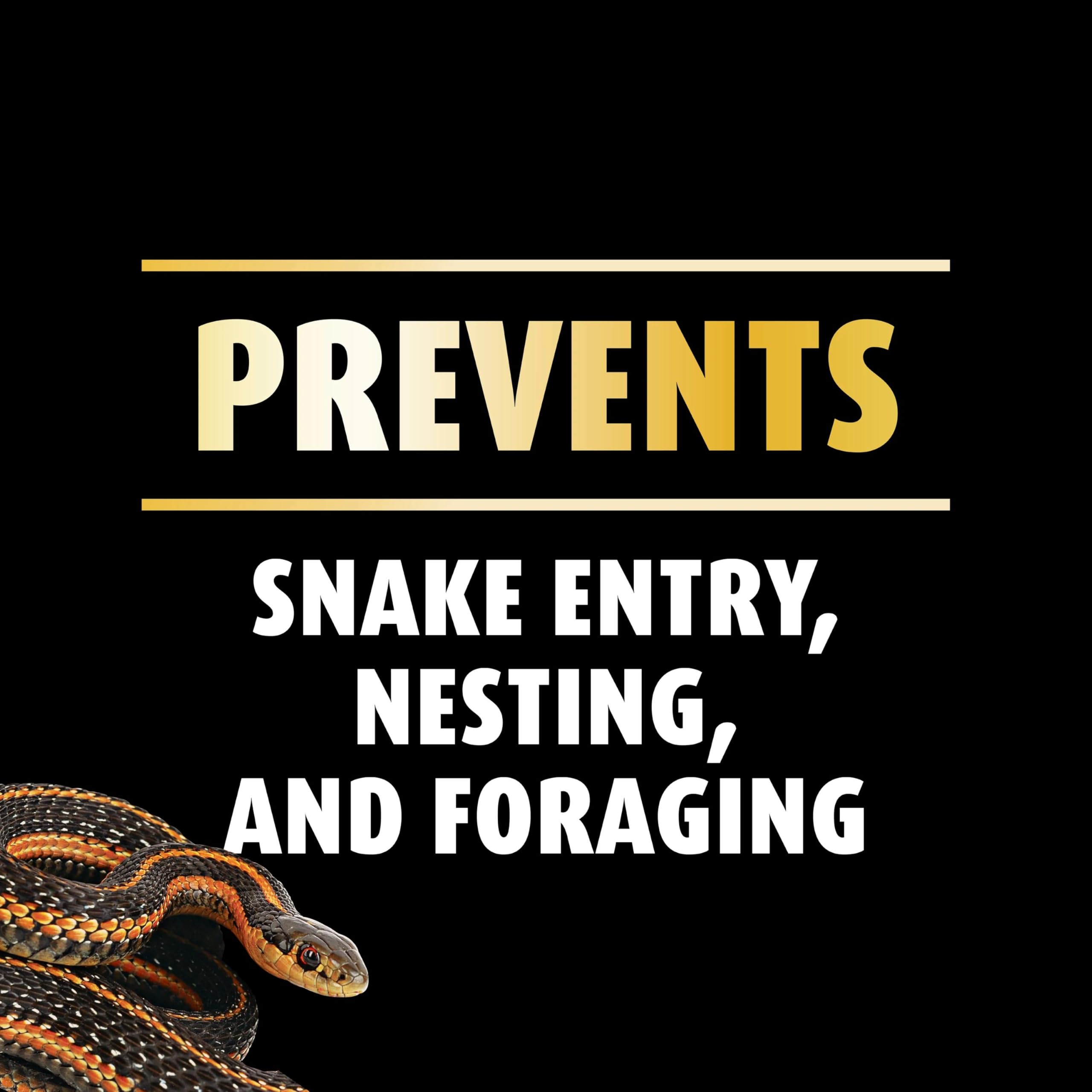 Ortho Snake B Gon1 granules sprinkled on ground to deter snakes