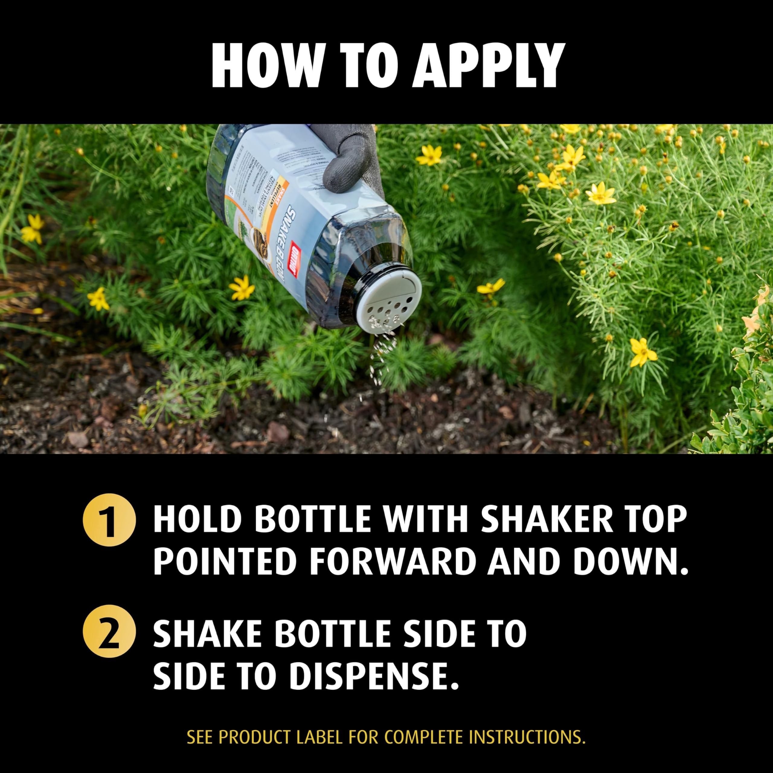 Ortho Snake B Gon1 no-stink formula label visible on container