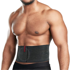 ORTONYX Umbilical Hernia Belt side profile showing discreet under-clothes design