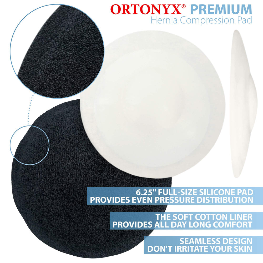 ORTONYX Umbilical Hernia Belt designed to be worn under clothes discreetly