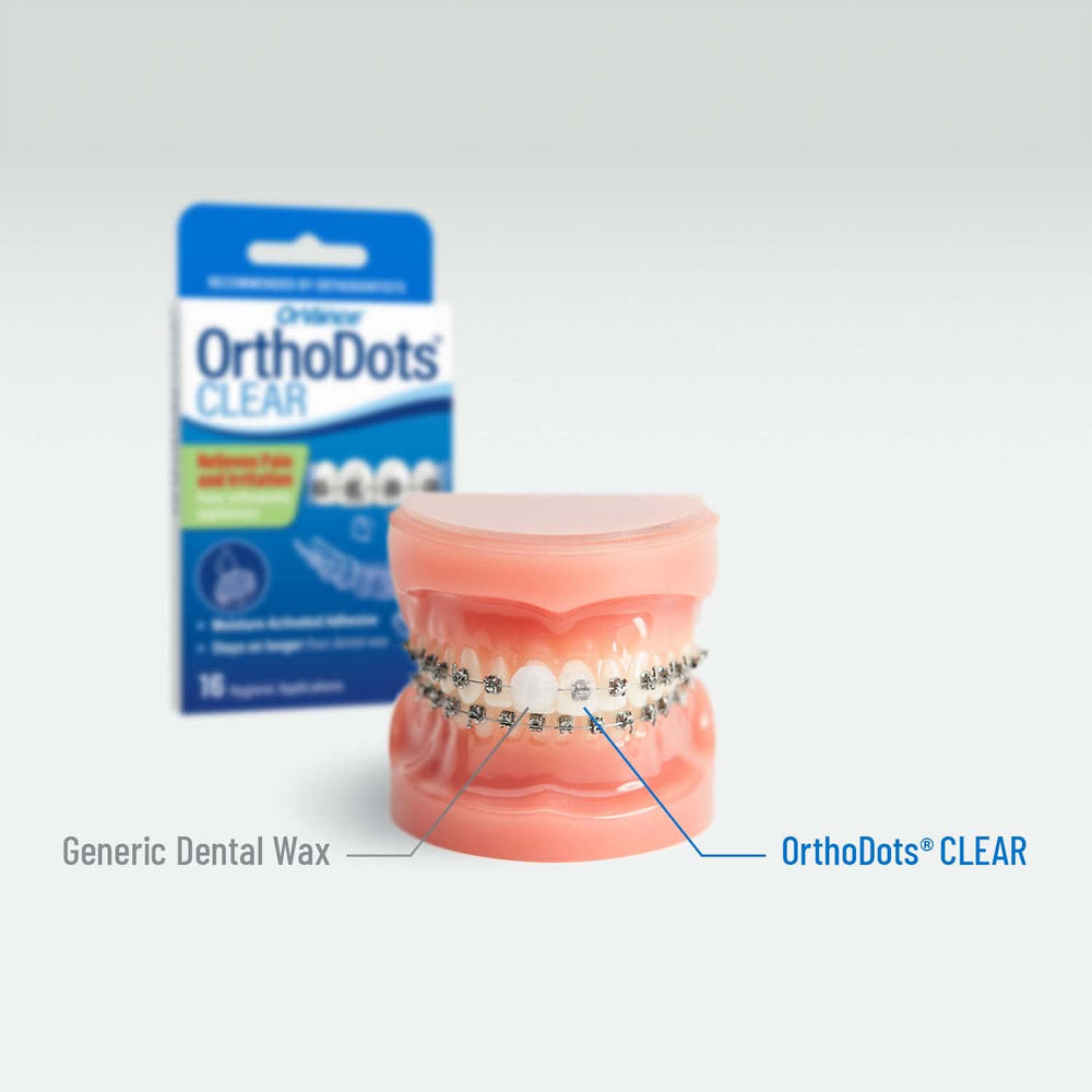 Orvance OrthoDots compact, individually sealed packaging for travel.
