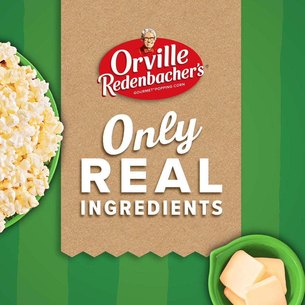 Orville Redenbacher's SmartPop Butter packaging box, gluten-free, 100-calorie snack