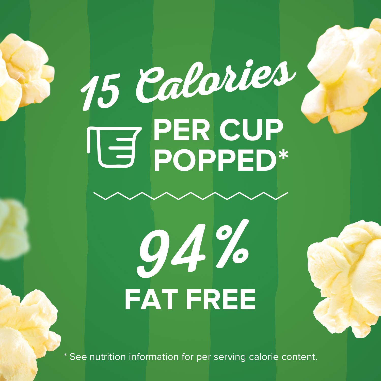 Orville Redenbacher's SmartPop Butter close-up, light fluffy texture and satisfying crunch