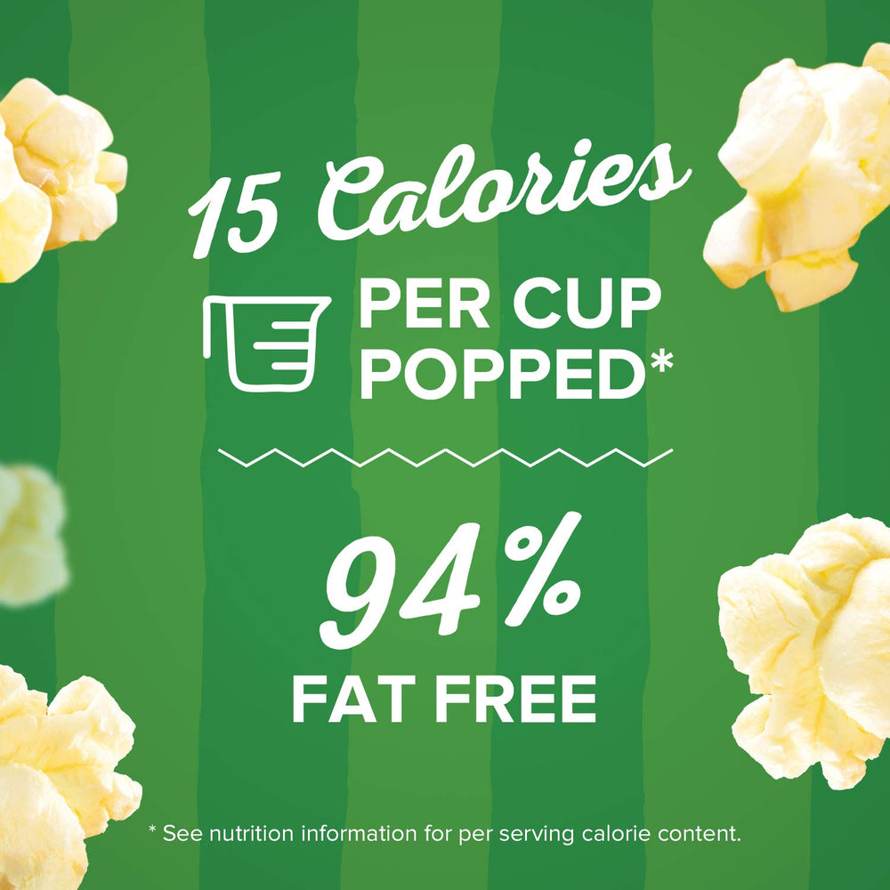 Orville Redenbacher's SmartPop Butter close-up, light fluffy texture and satisfying crunch