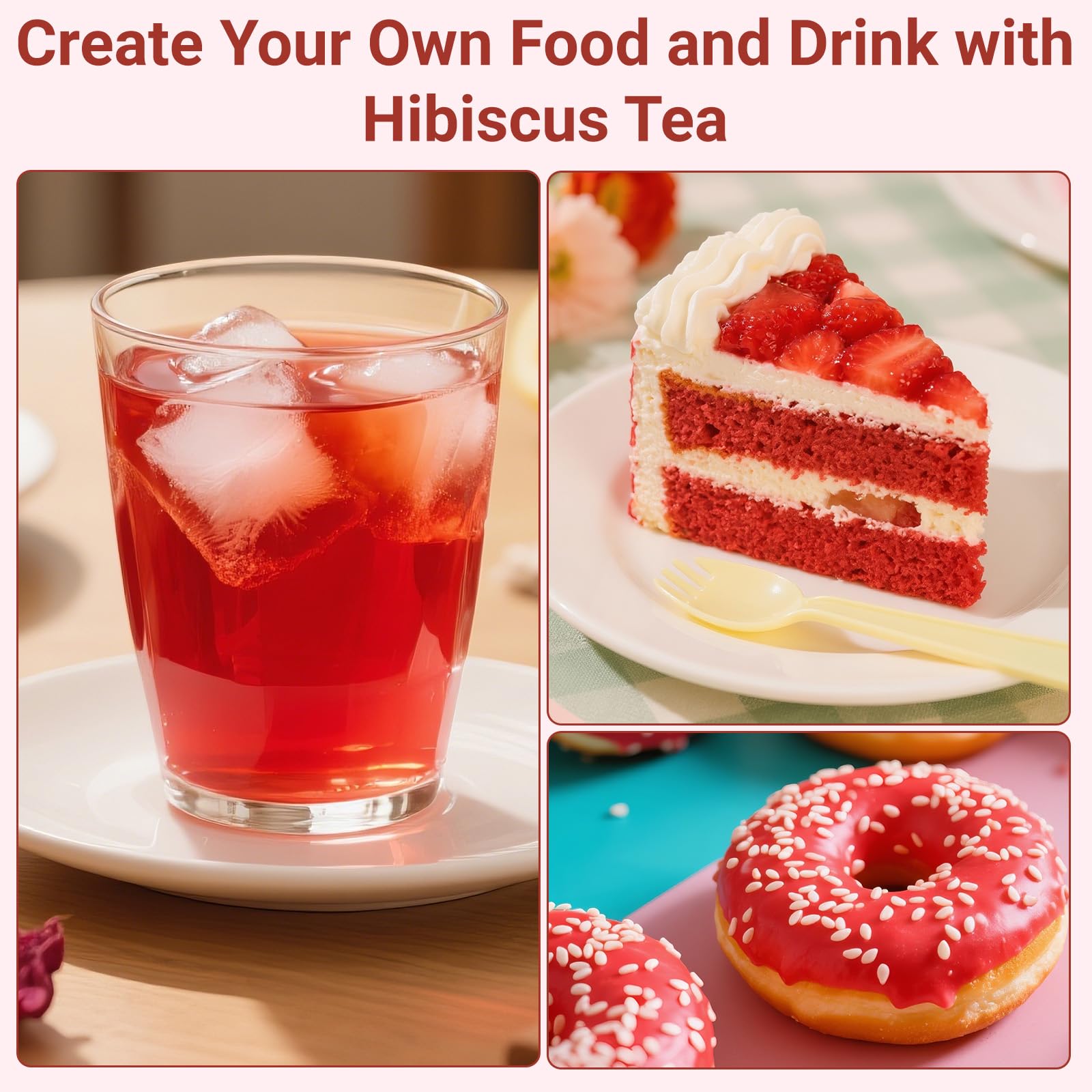 Oryvox hibiscus tea served as iced tea offers a cool, Vitamin C rich beverage.