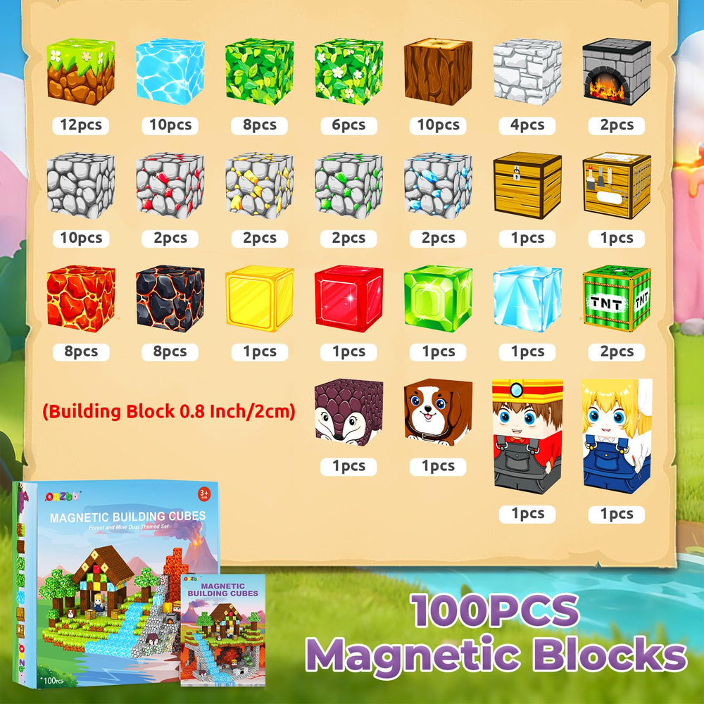 ORZbb magnetic blocks basic cubes pieces support open-ended construction and spatial thinking.