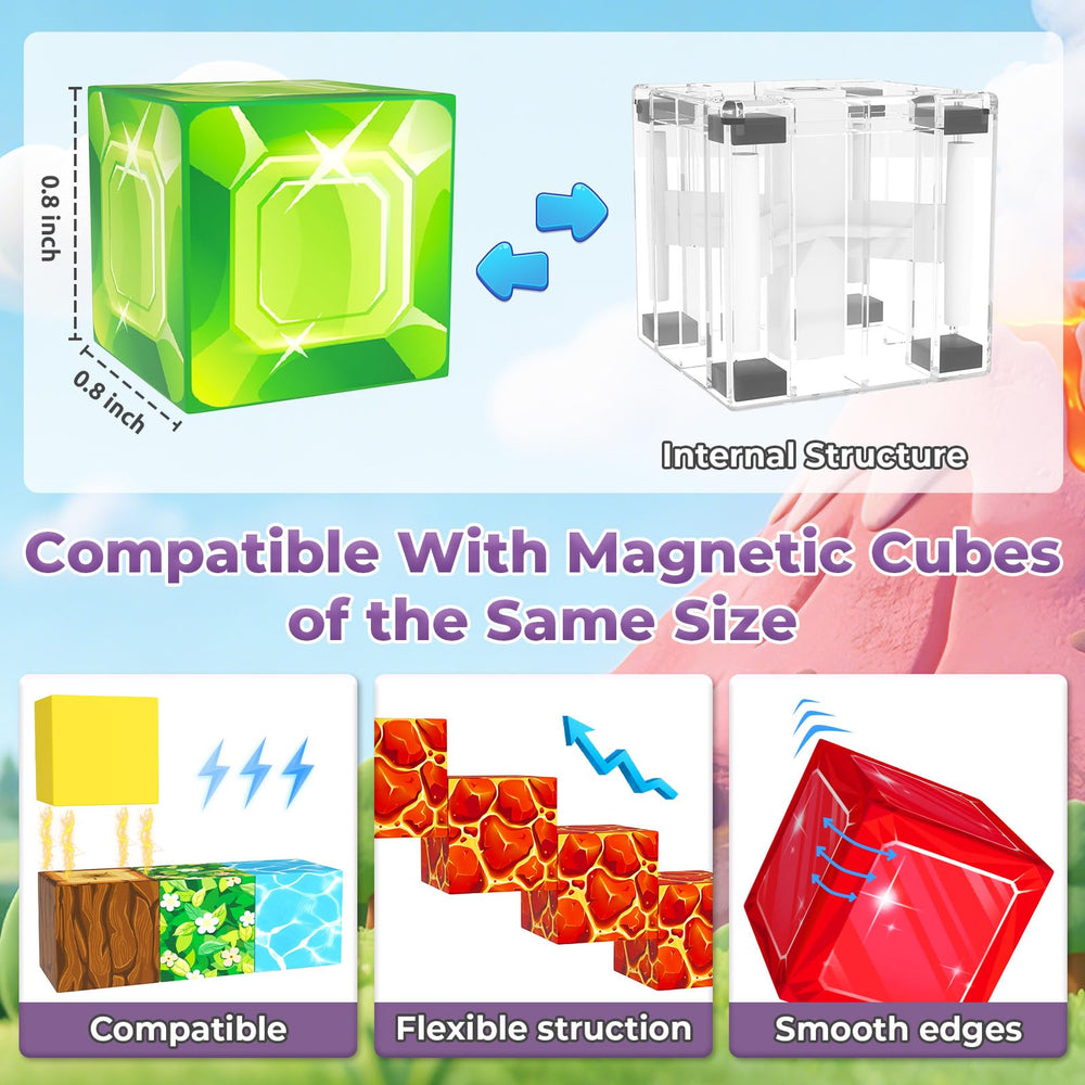 ORZbb magnetic blocks mine theme blocks encourage STEM exploration and problem solving.