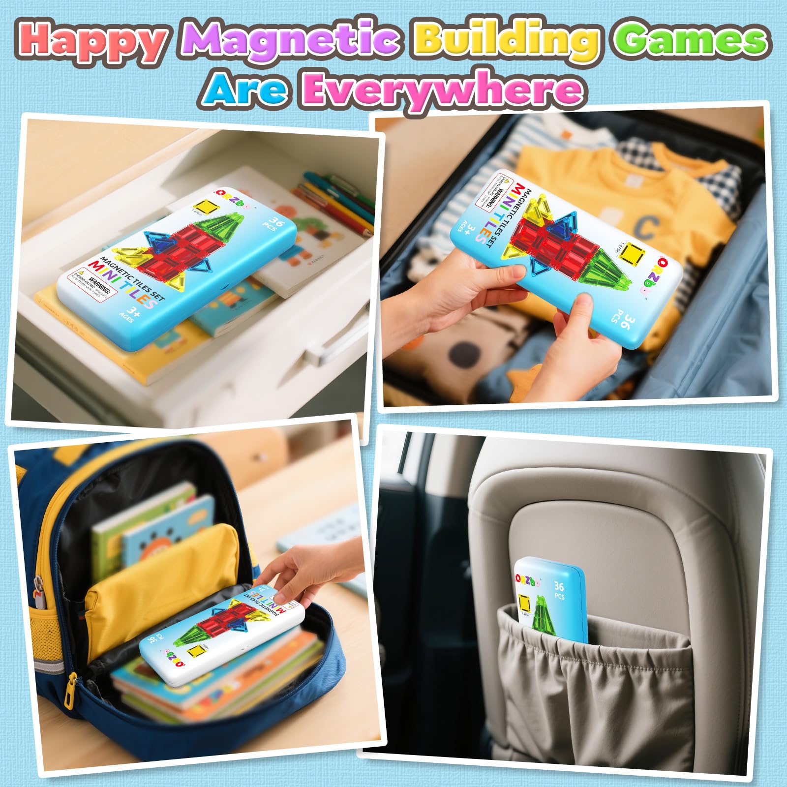 ORZbb mini tiles close-up in bright colors for creative play.