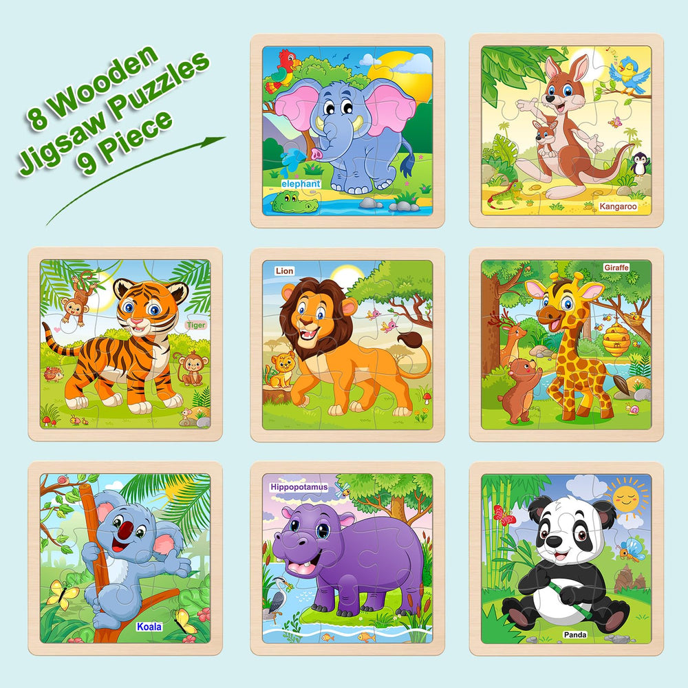 OSBOO wooden puzzle kangaroo for toddlers supports motor skills and spatial thinking