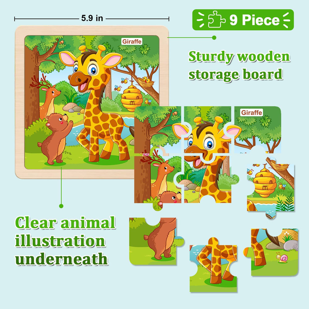 OSBOO wooden puzzle tiger for toddlers boosts focus and pattern recognition