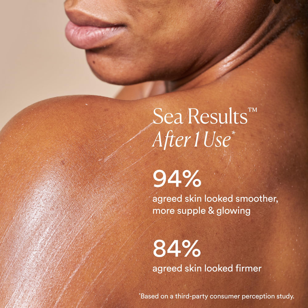 OSEA texture close-up reveals silky finish and quick absorption.
