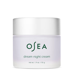 OSEA Dream Night Cream bottle highlights bio-retinol for deep hydration.