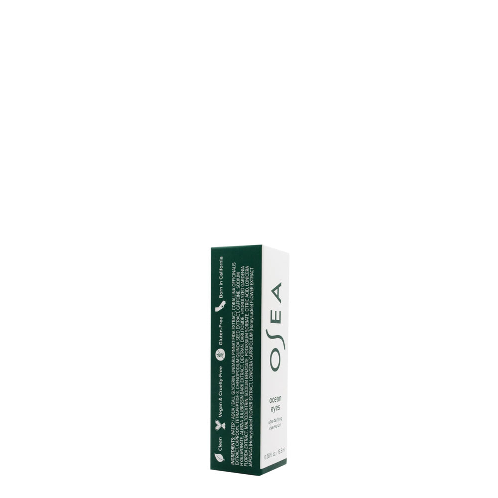 OSEA Ocean Eyes packaging is clean and eco-friendly for sustainable skincare.