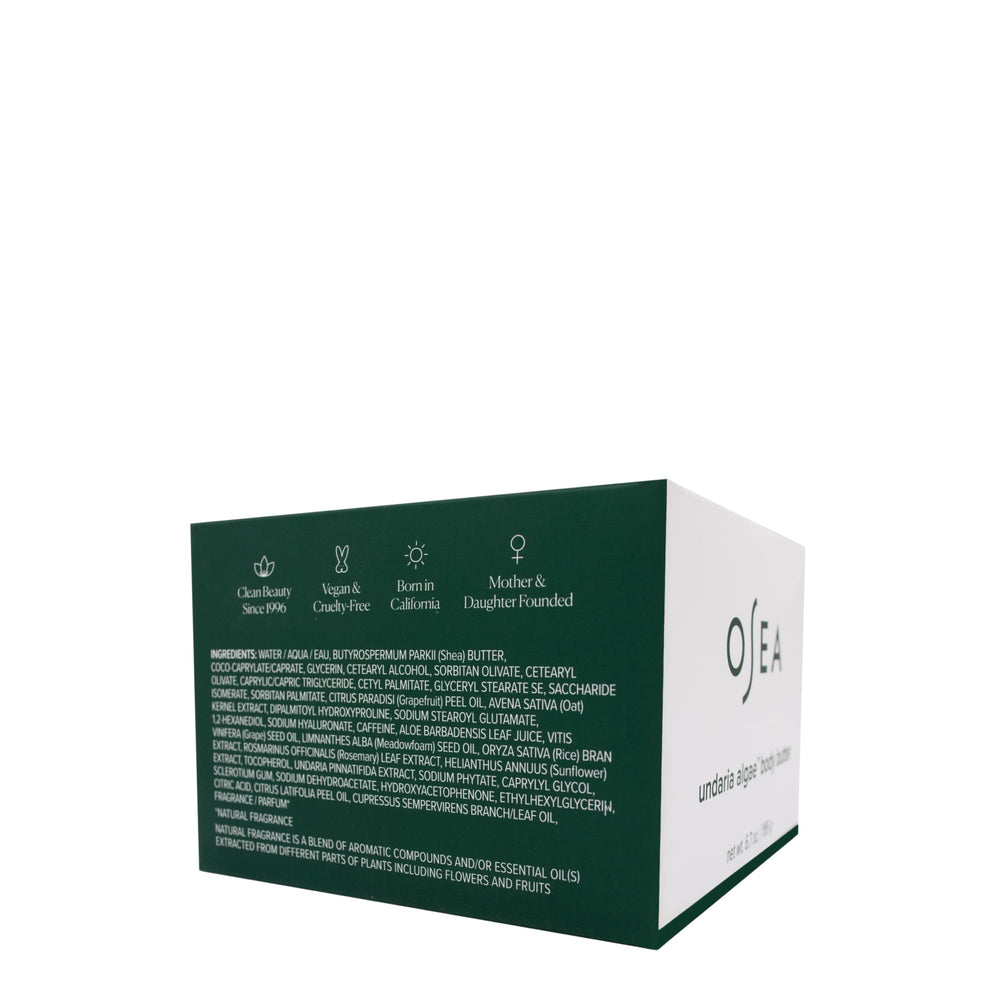 Creamy texture of Undaria Algae Body Butter for crepey skin areas