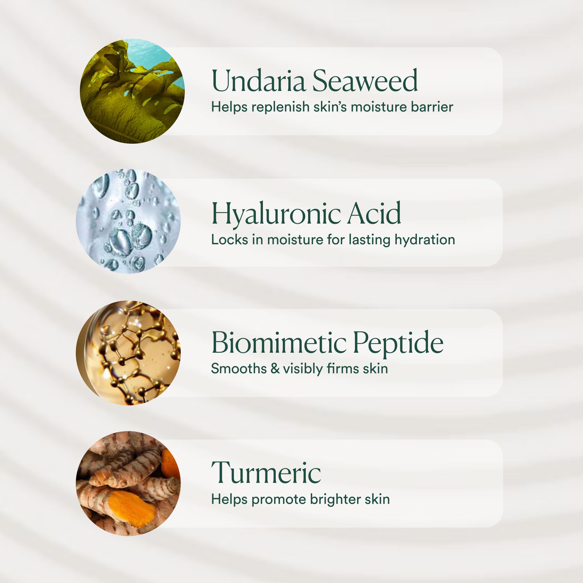 Hydration-focused image suggesting firmer-looking skin with OSEA lotion.
