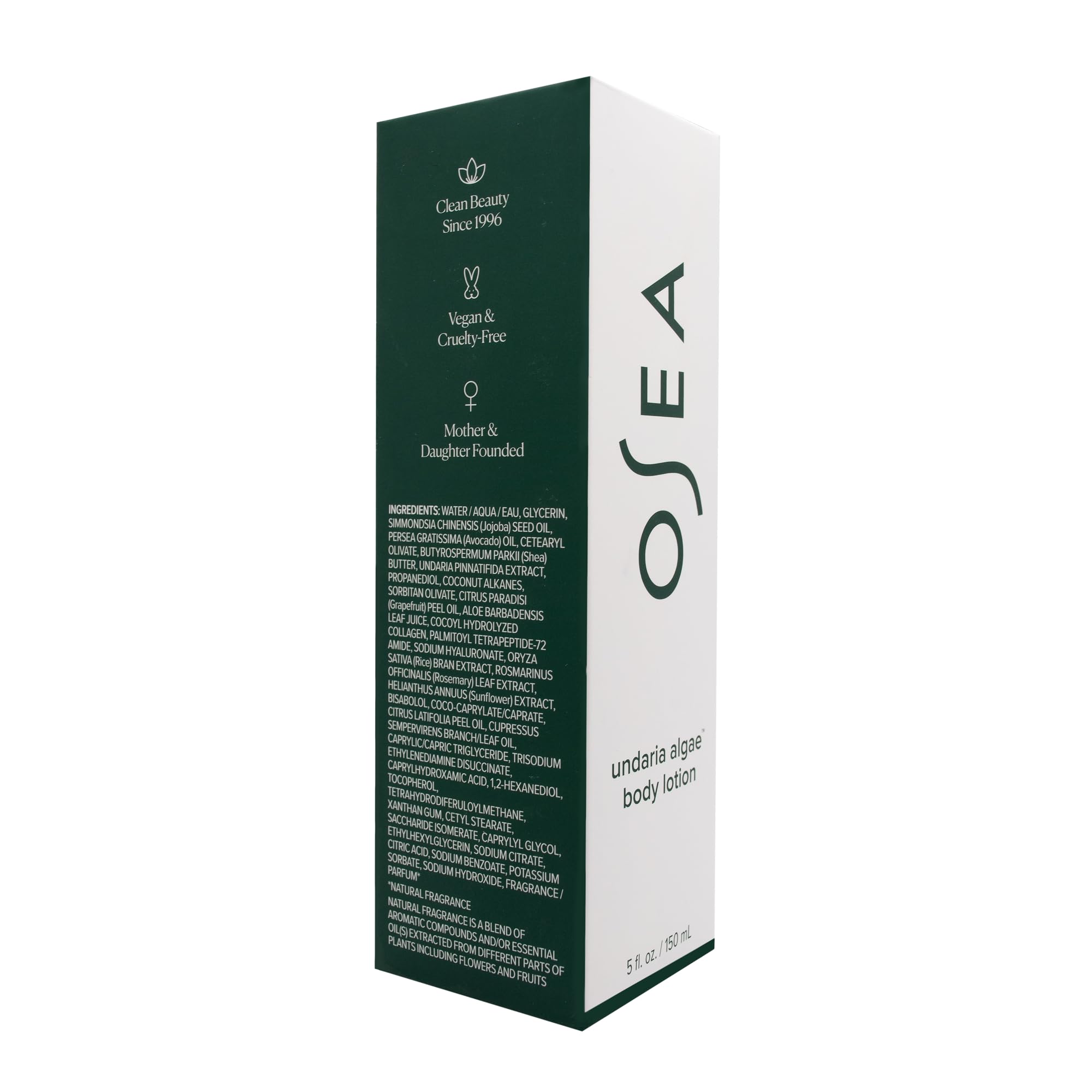 Natural ingredients concept with sea botanicals in OSEA body lotion.