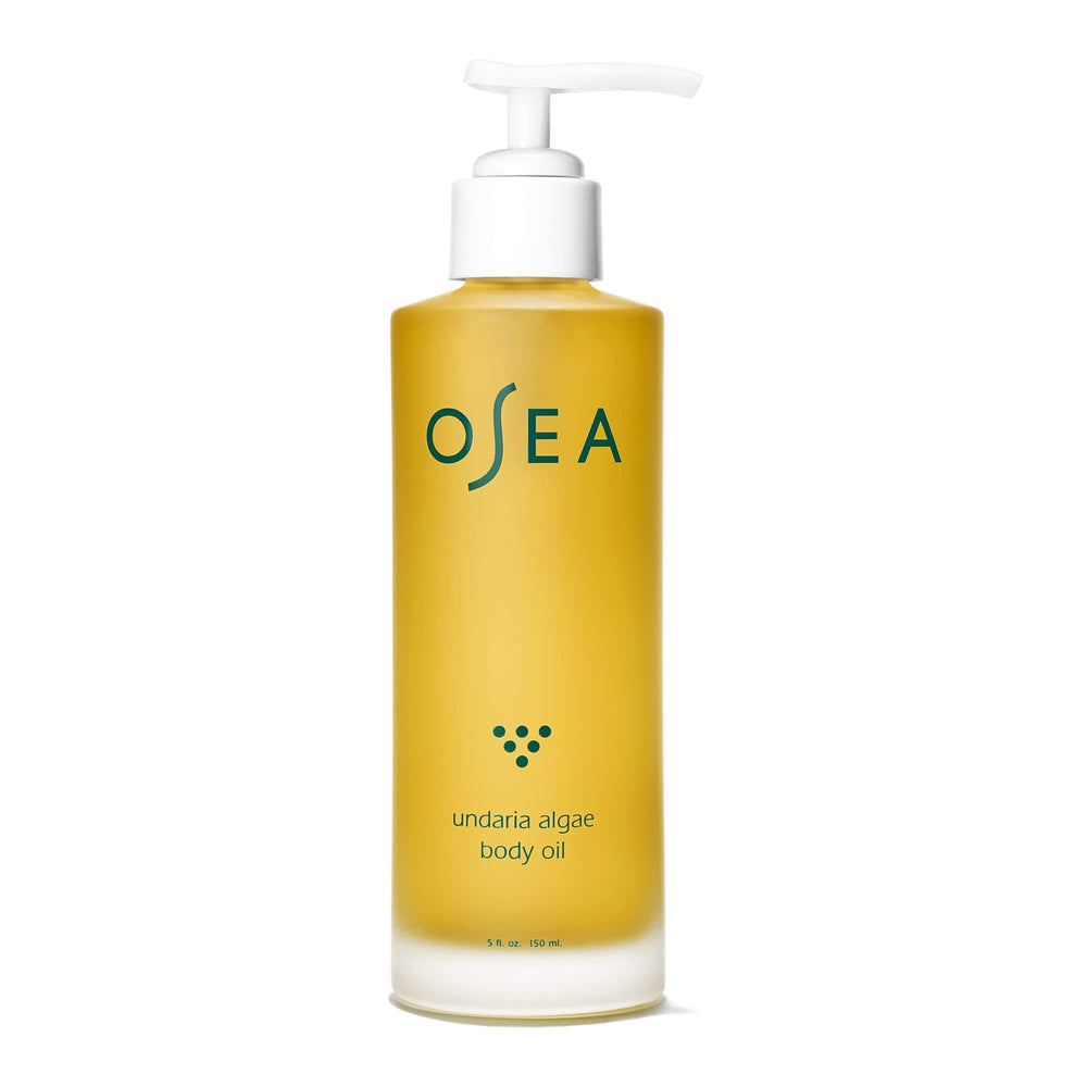 OSEA Undaria Algae Body Oil bottle showcases sea-inspired hydration and silky skin.