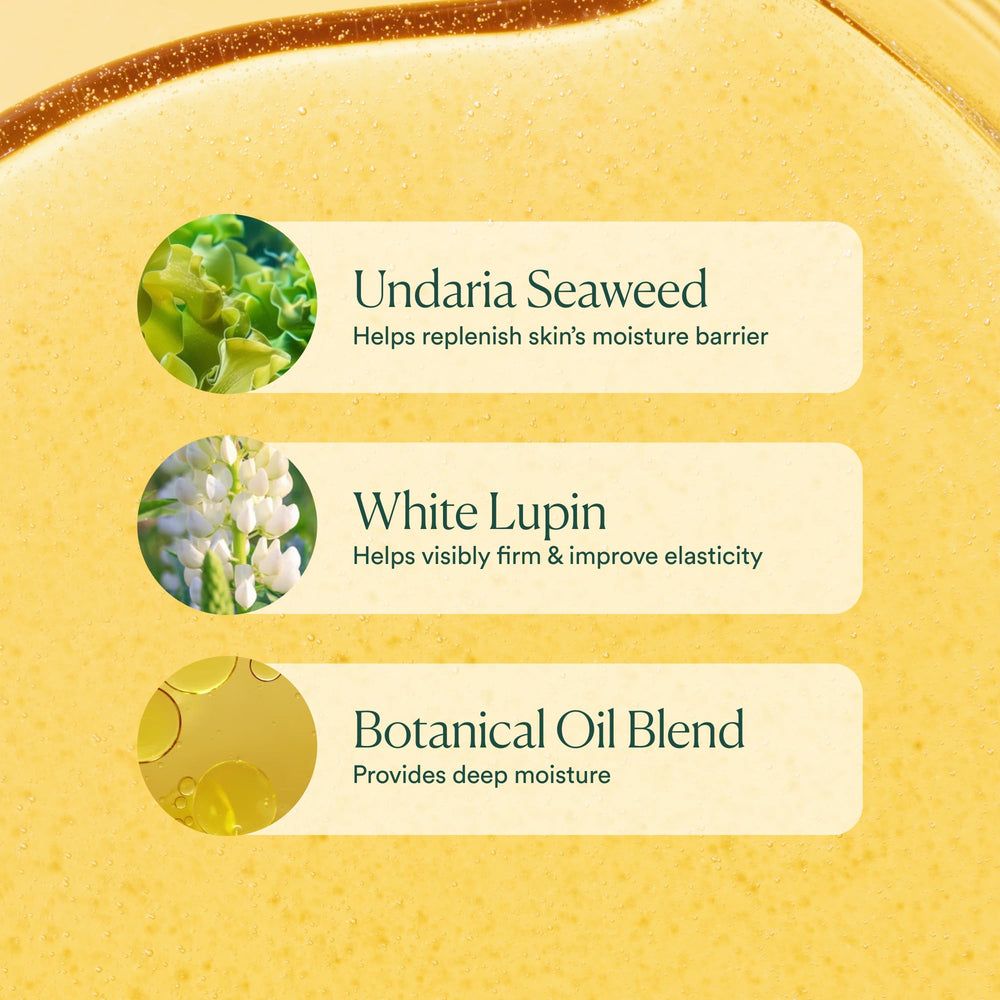 Damp skin application showing moisture-locking technique with OSEA oil.