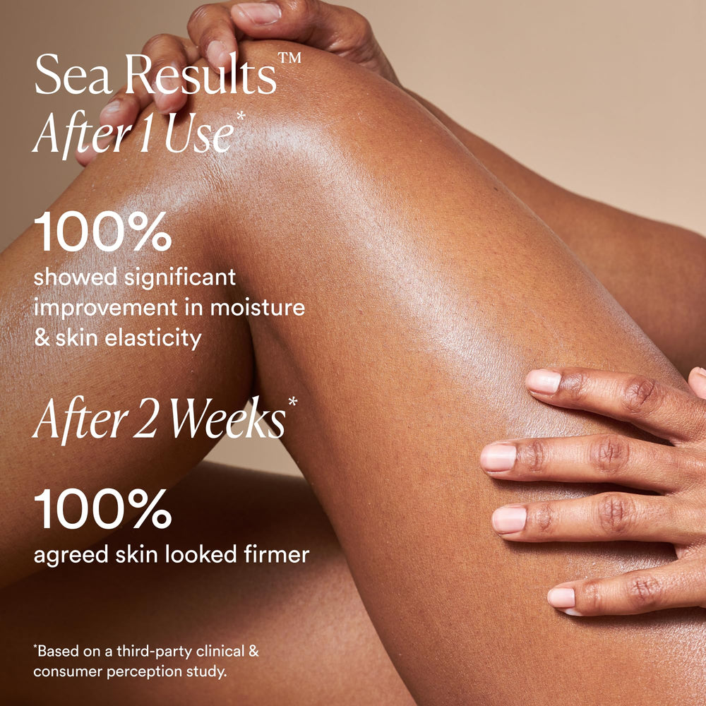 Application scene shows generous massage for morning and night body care.