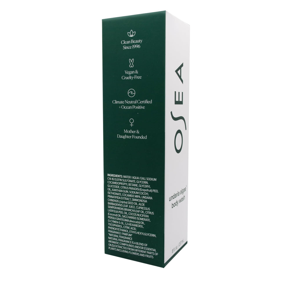 Eco-packaging of OSEA Undaria Algae Body Wash signals sustainability