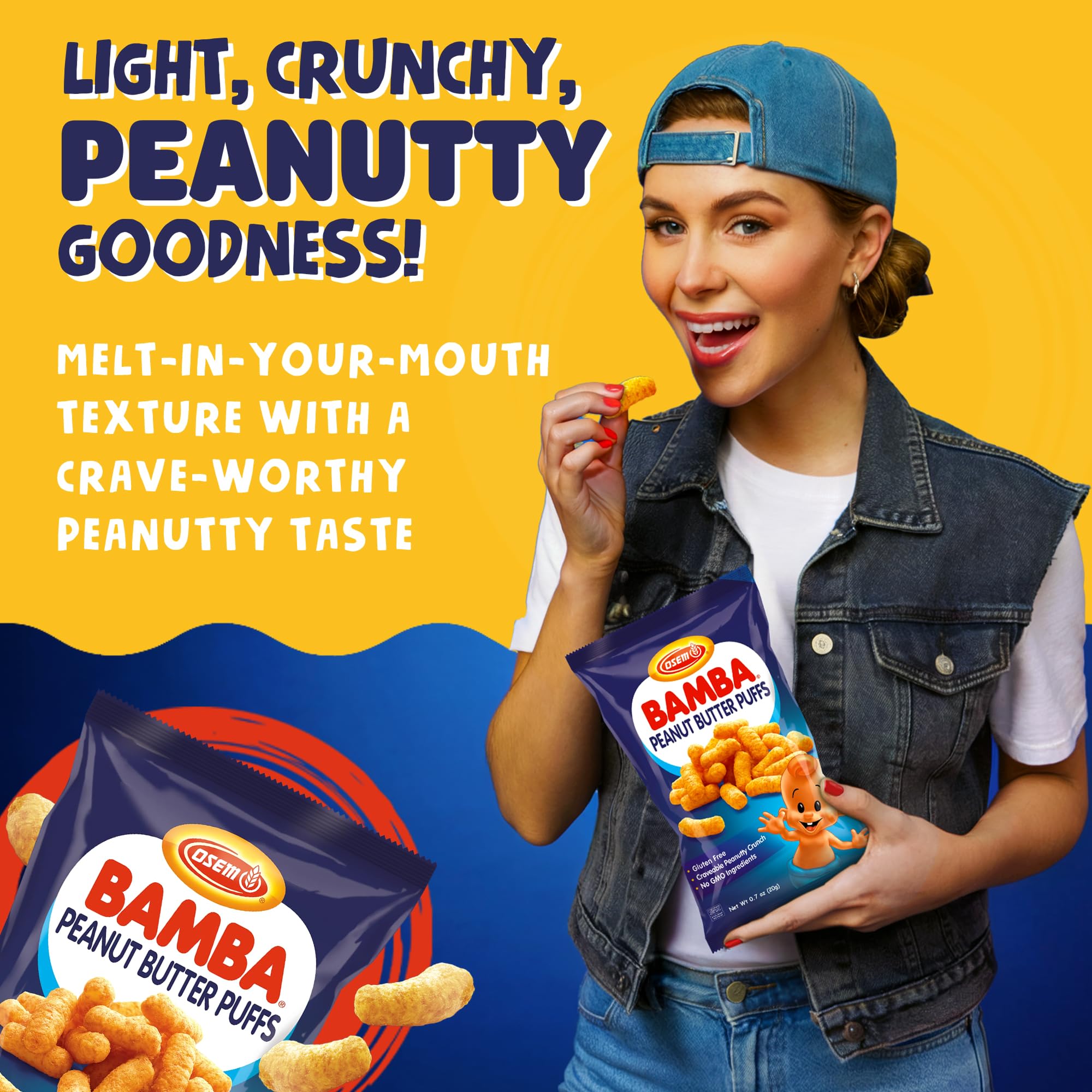 Osem Bamba ideal baby and toddler snack for on-the-go feeding.