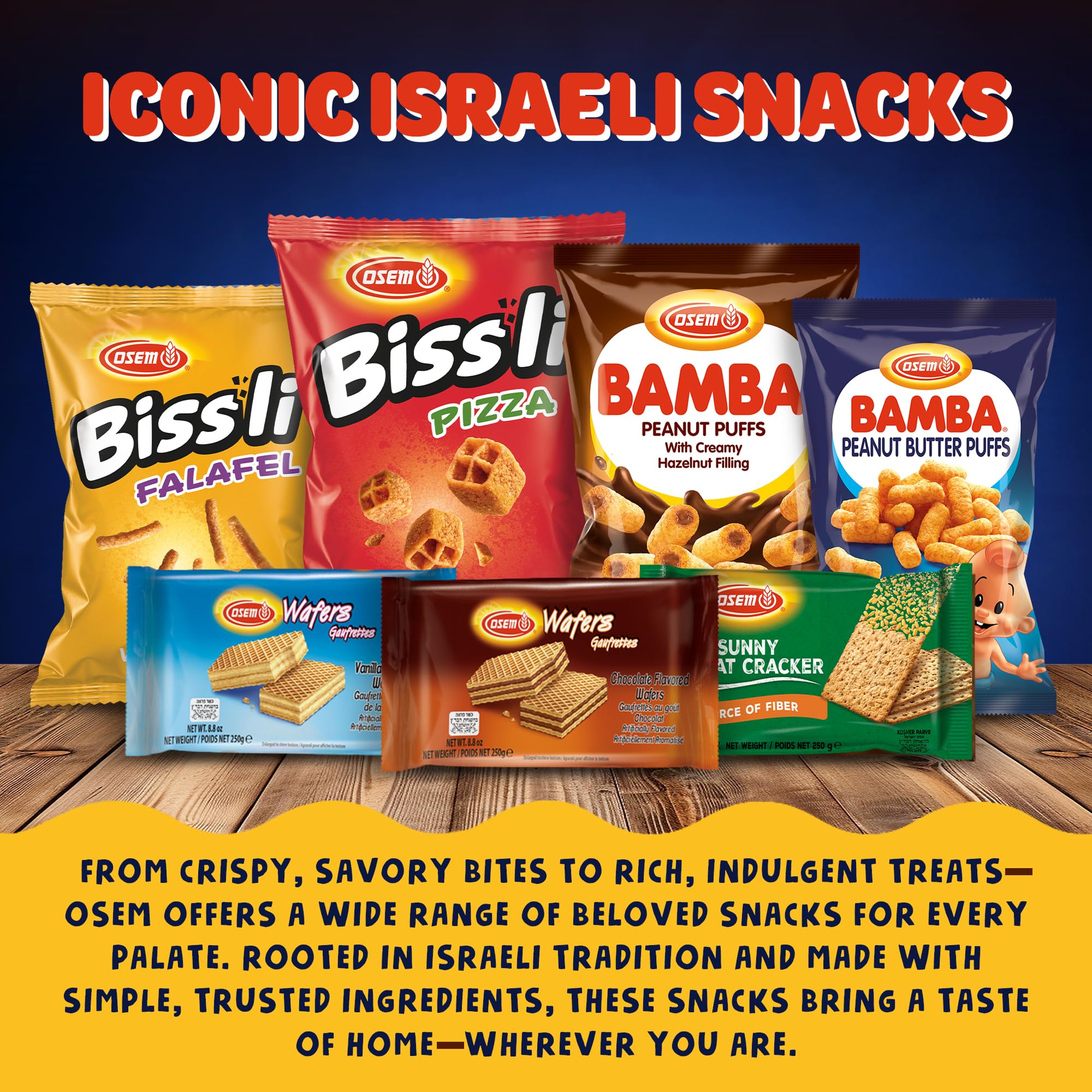 Osem Bamba grain-free, gluten-free snack with plant-based protein.