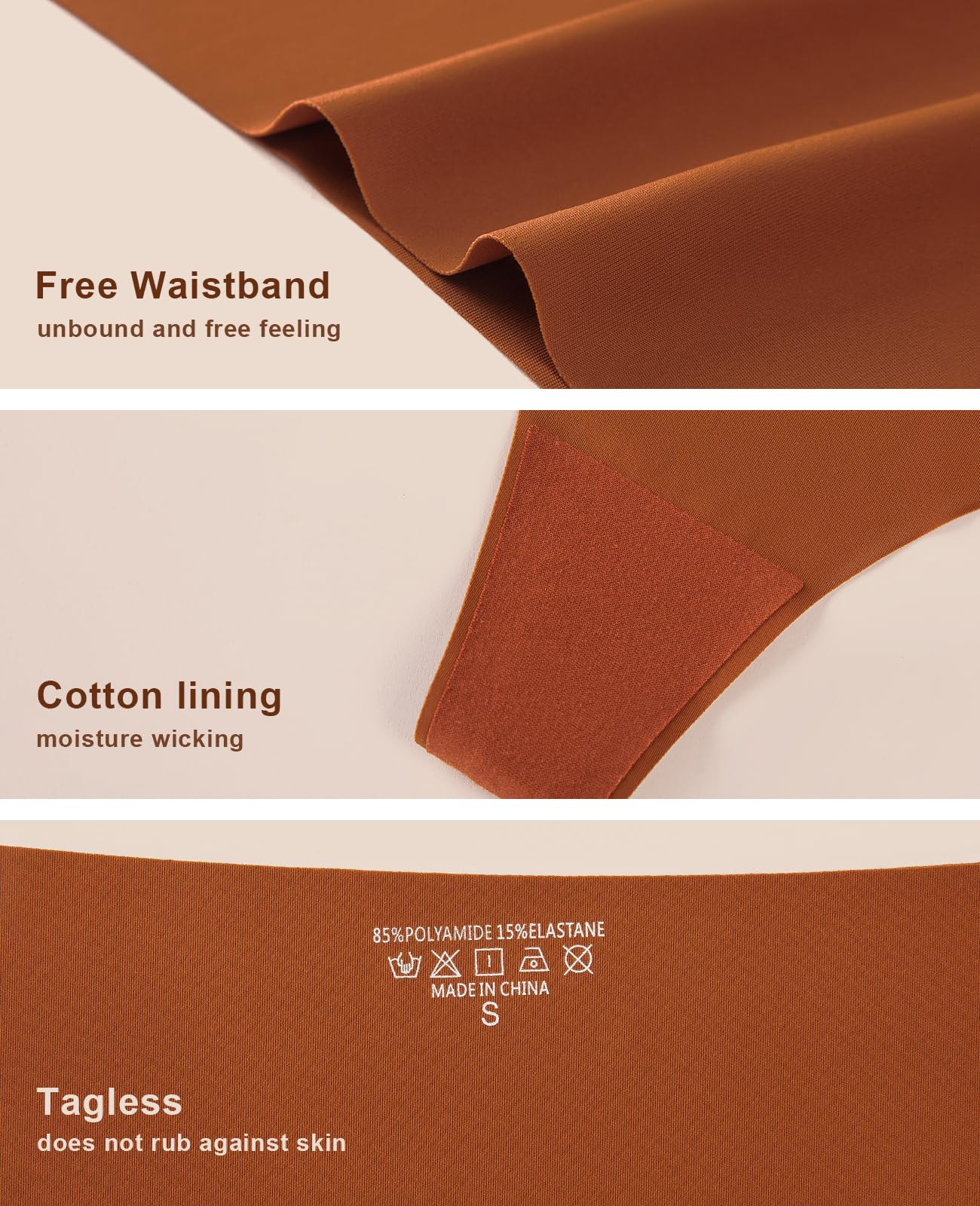 Oshkang stretch nylon with cotton crotch delivers comfortable stretch and privacy throughout daily wear.