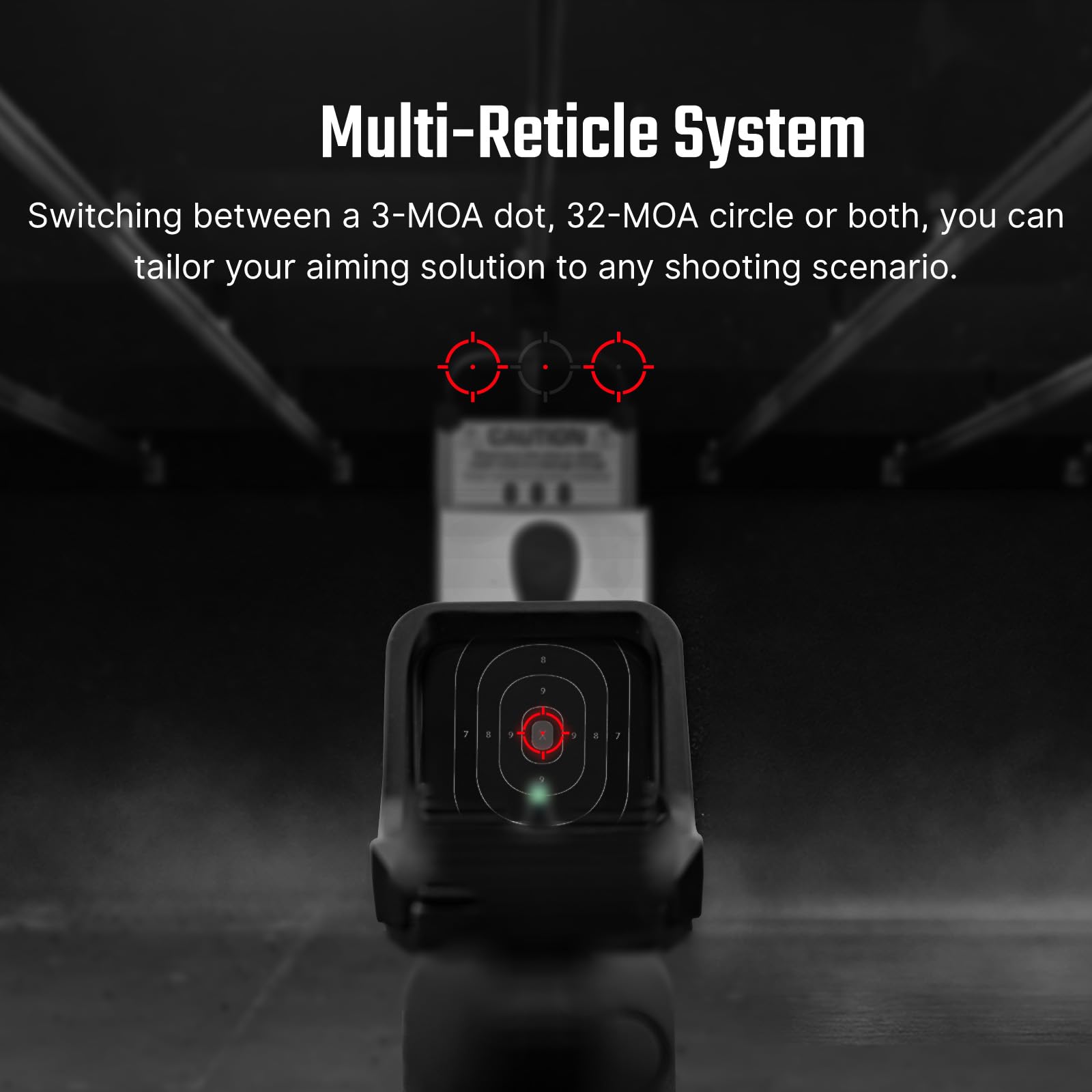 Osight C Micro Red Dot large field of view for fast target acquisition