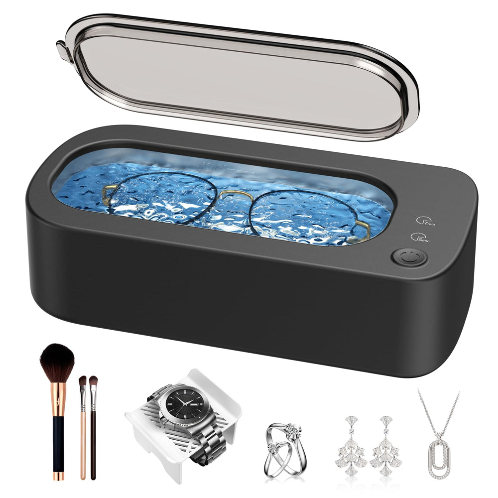 OSLTWI Ultrasonic Cleaner compact 350ml tank for quick at-home jewelry cleaning
