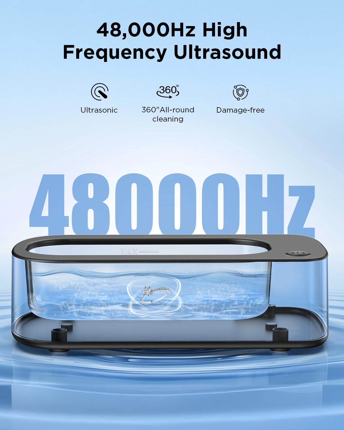 OSLTWI Ultrasonic Cleaner with stainless steel tank for durable cleaning