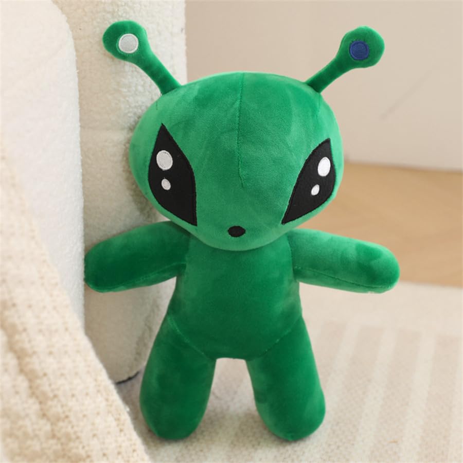 OSOCU green alien plush antennae detail enhances whimsy and kid-friendly design.