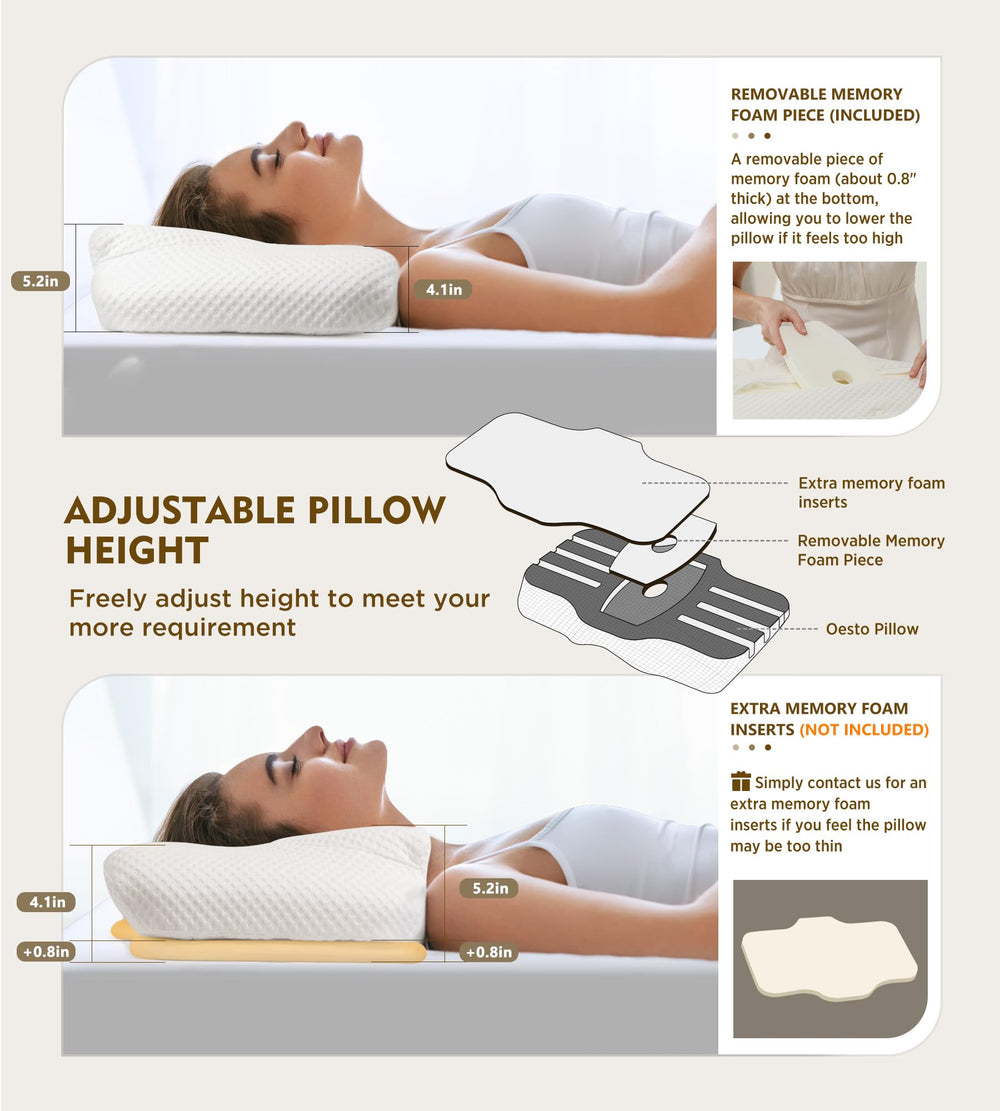Osteo adjustable-height insert enables personalized sleeping height.