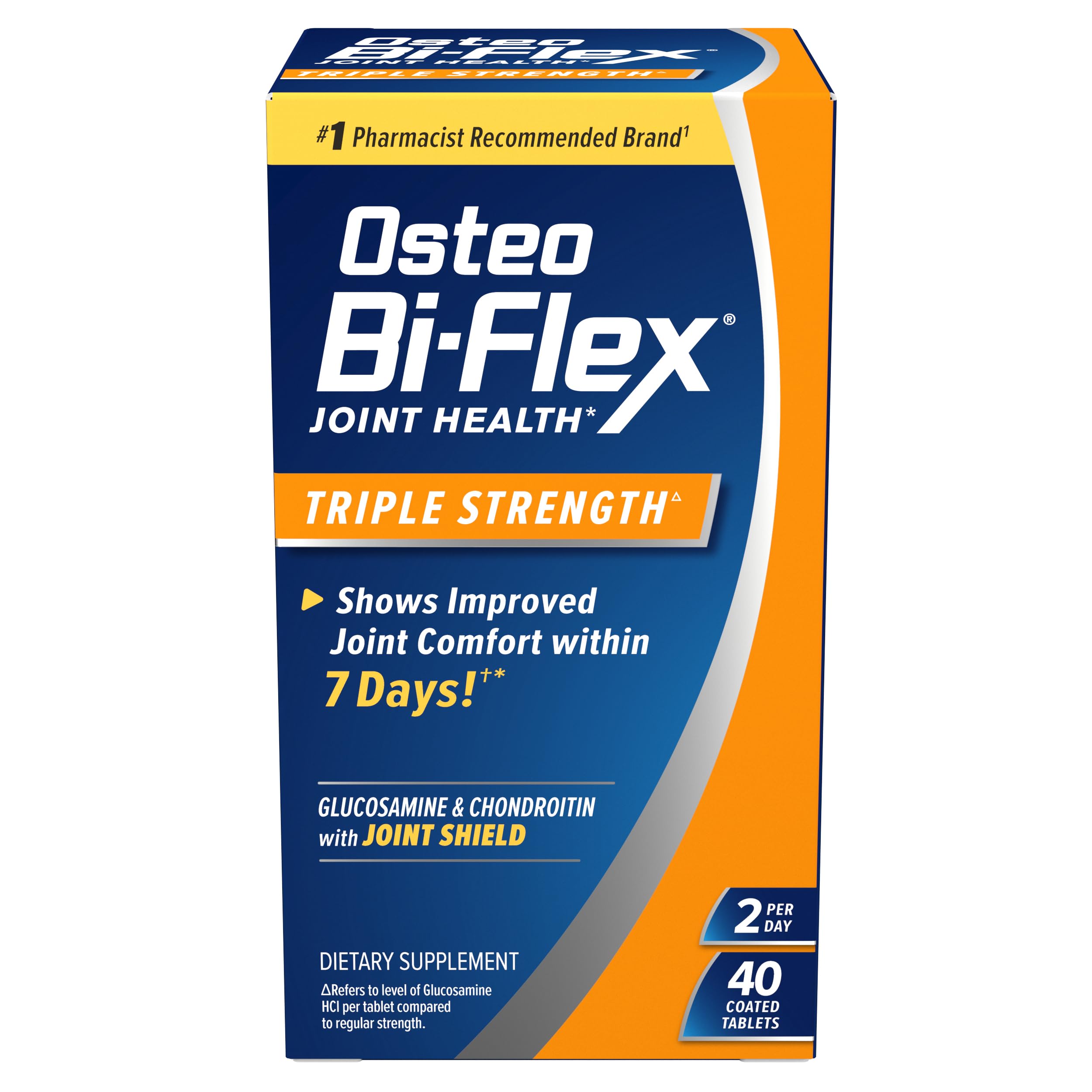 Osteo Bi-Flex Triple Strength bottle front shows joint support benefits for mobility