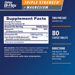 Osteo Bi-Flex triple strength tablets close up for everyday joint care