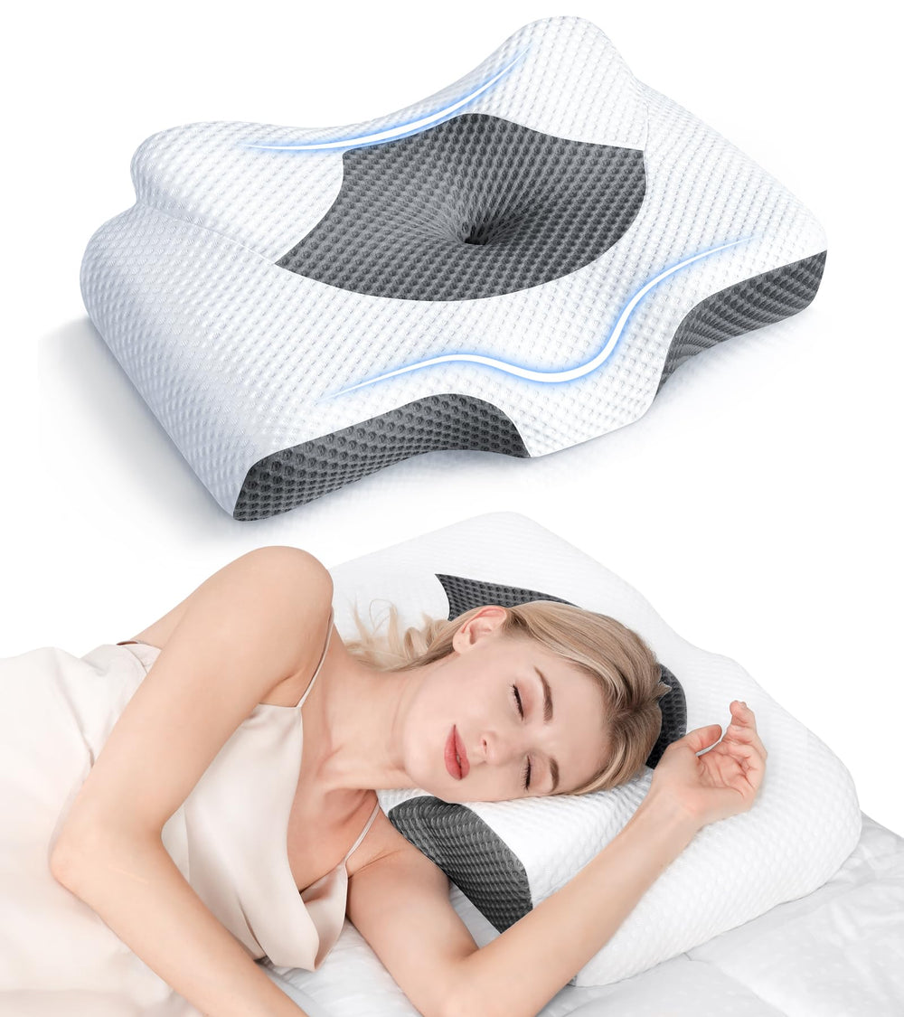 Osteo cervical pillow hollow center close-up supports neck alignment