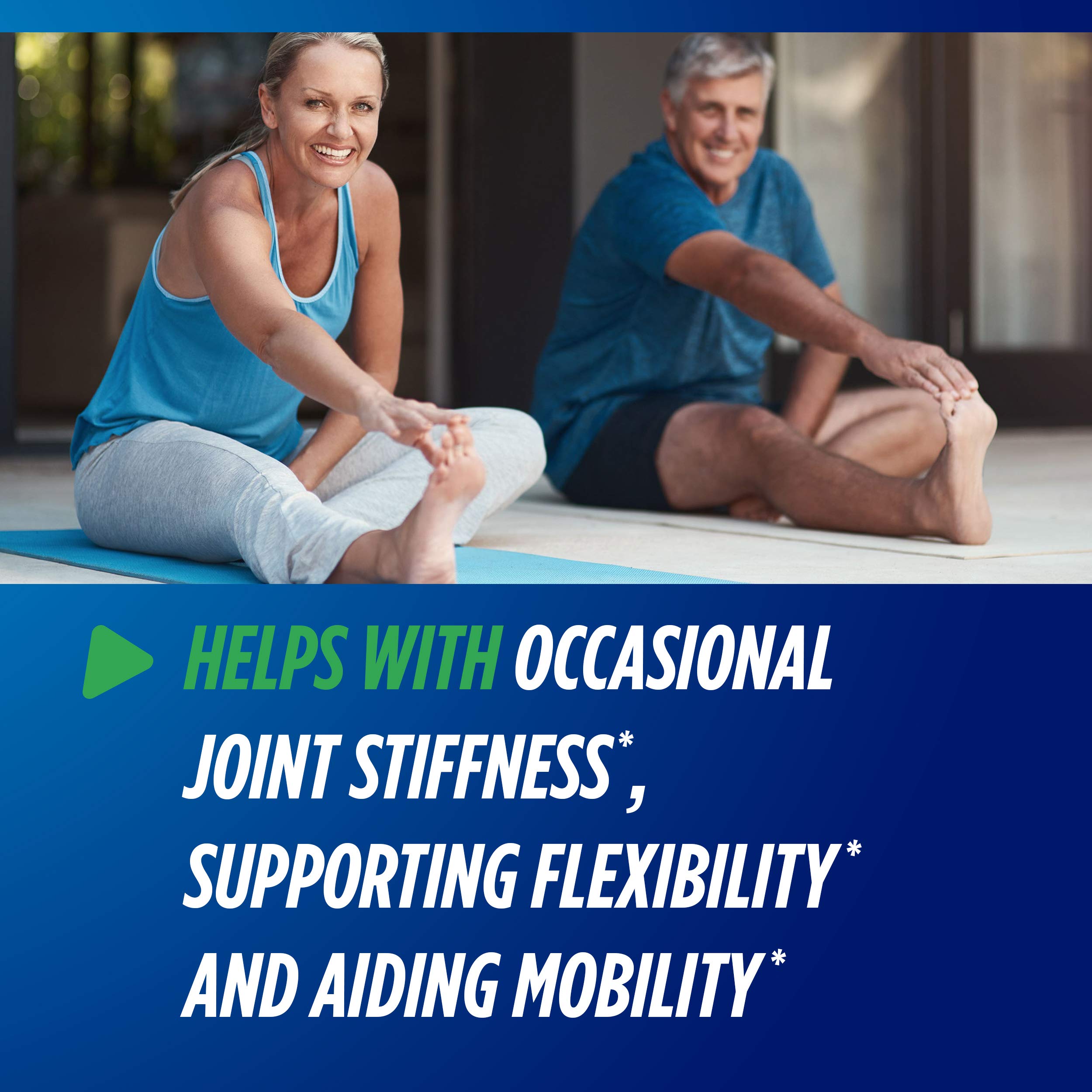 Osteo Bi-Flex 120-tablet bottle provides ongoing joint care and mobility.