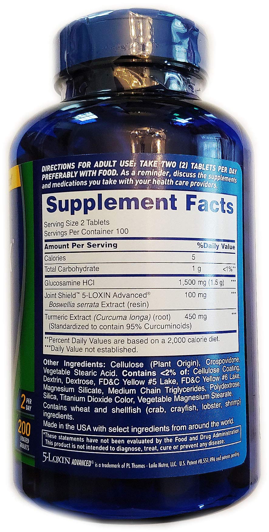 Osteo Bi-Flex capsules showing glucosamine HCI and turmeric formulation for joint comfort.