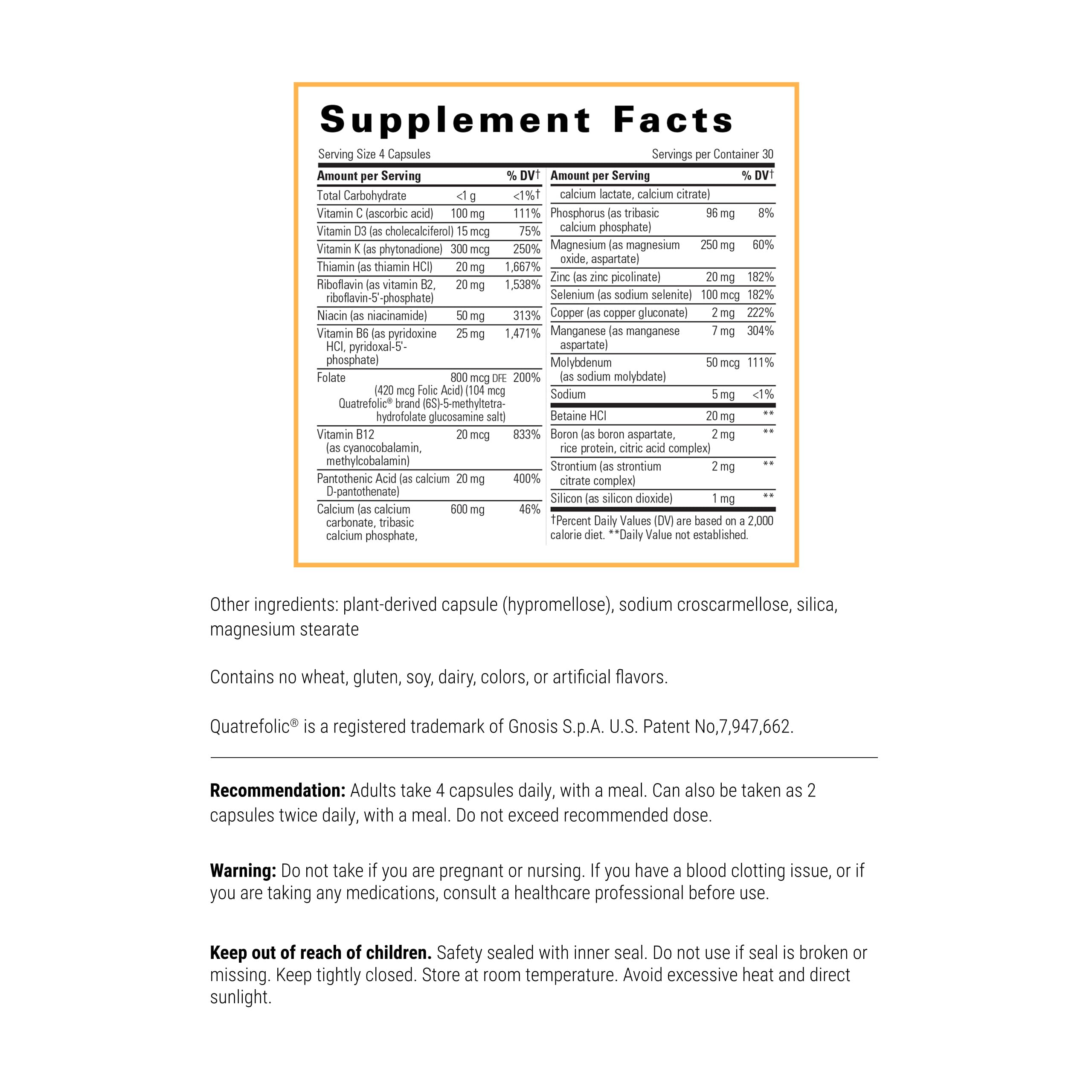 Osteoprime Forte capsules arranged for convenient daily dosing