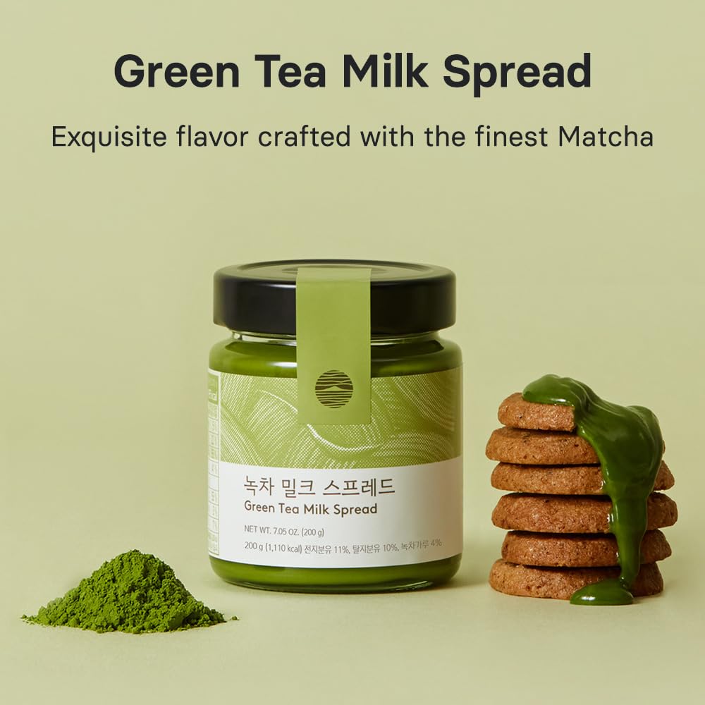 Osulloc Green Tea Milk Spread on toast – fragrant breakfast idea.